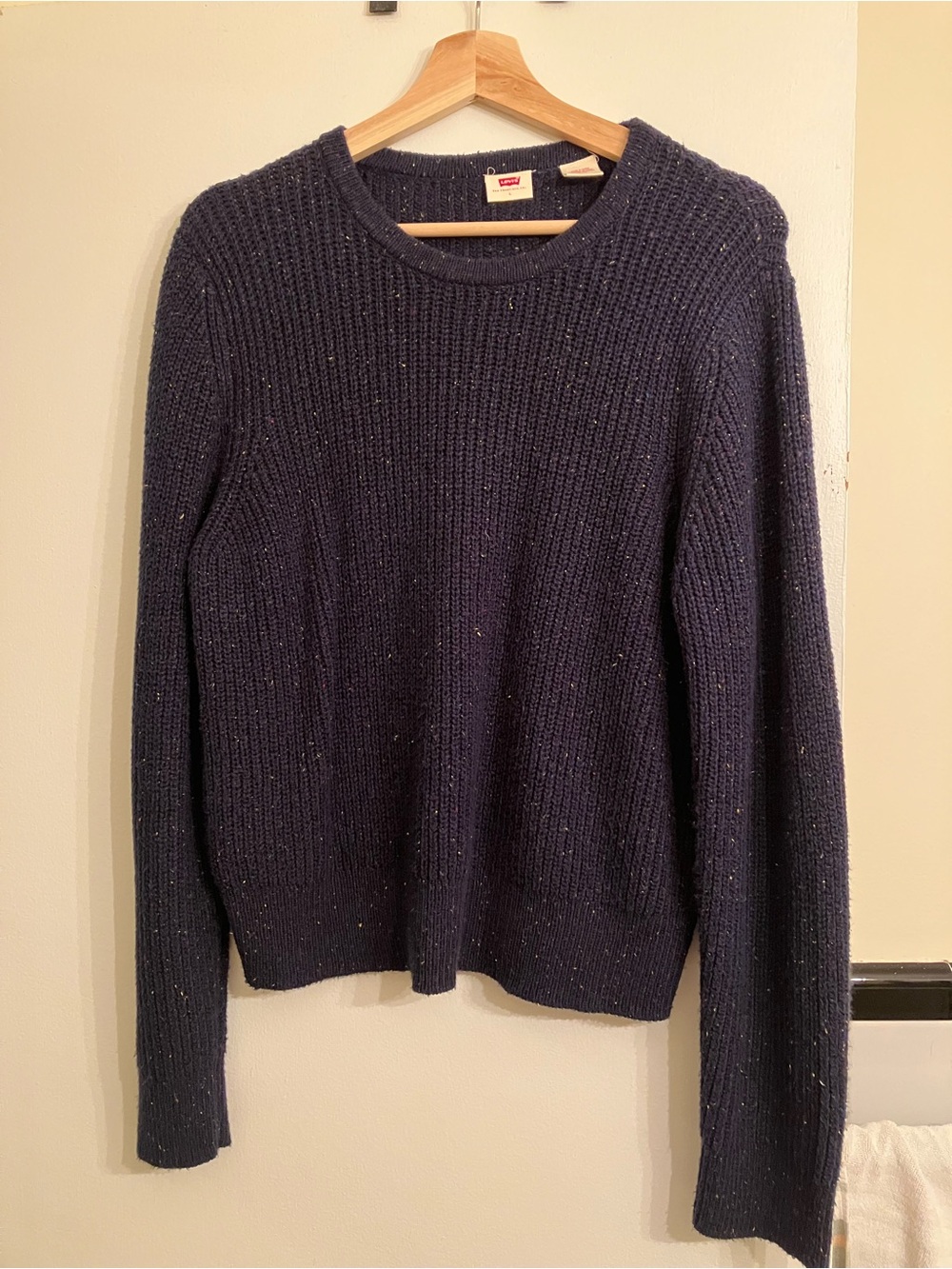 Levi's Navy Crewneck Ribbed Sweater Women’s